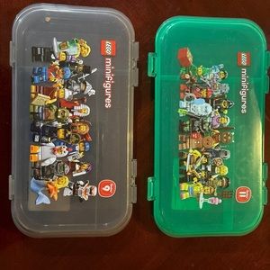 2 LEGO minifigure storage cases